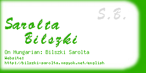 sarolta bilszki business card